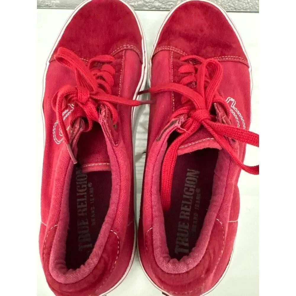True Religion Bellamy Men Canvas Suede Lace Up Lifestyle Sneakers Size 10